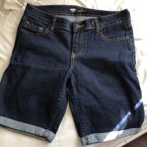 above the knee jean shorts